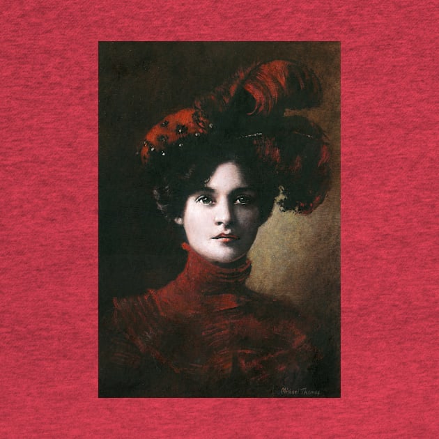 Victorian Lady In Red by mictomart